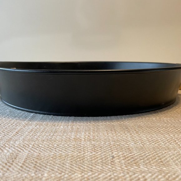 "Home Sweet Home" decorative black serving tray, Boho beaded handles organizer - Picture 4 of 6